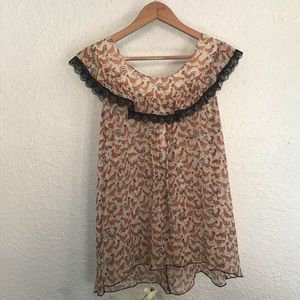 🐓Anthropology silk blouse🐓